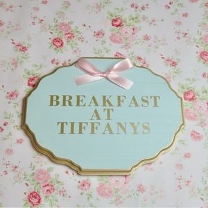 Breakfast At Tiffanys Audrey Hepburn Sign Girly Home Decoration